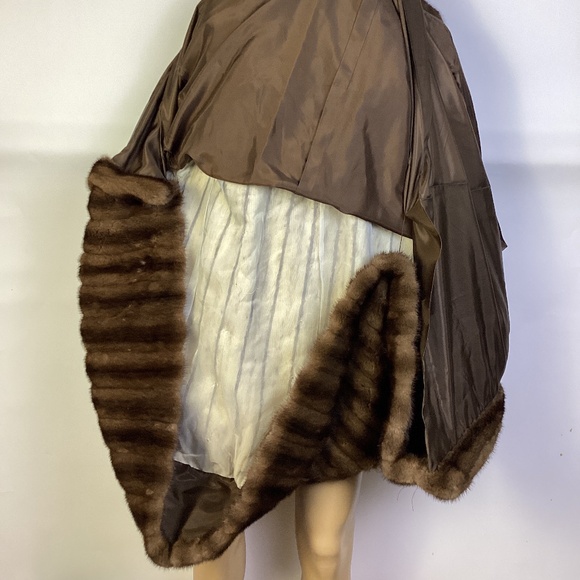 Luxurious Dasco Dark Mahogany Brown mink Full Length Fur Coat Sz 12 - Picture 13 of 14